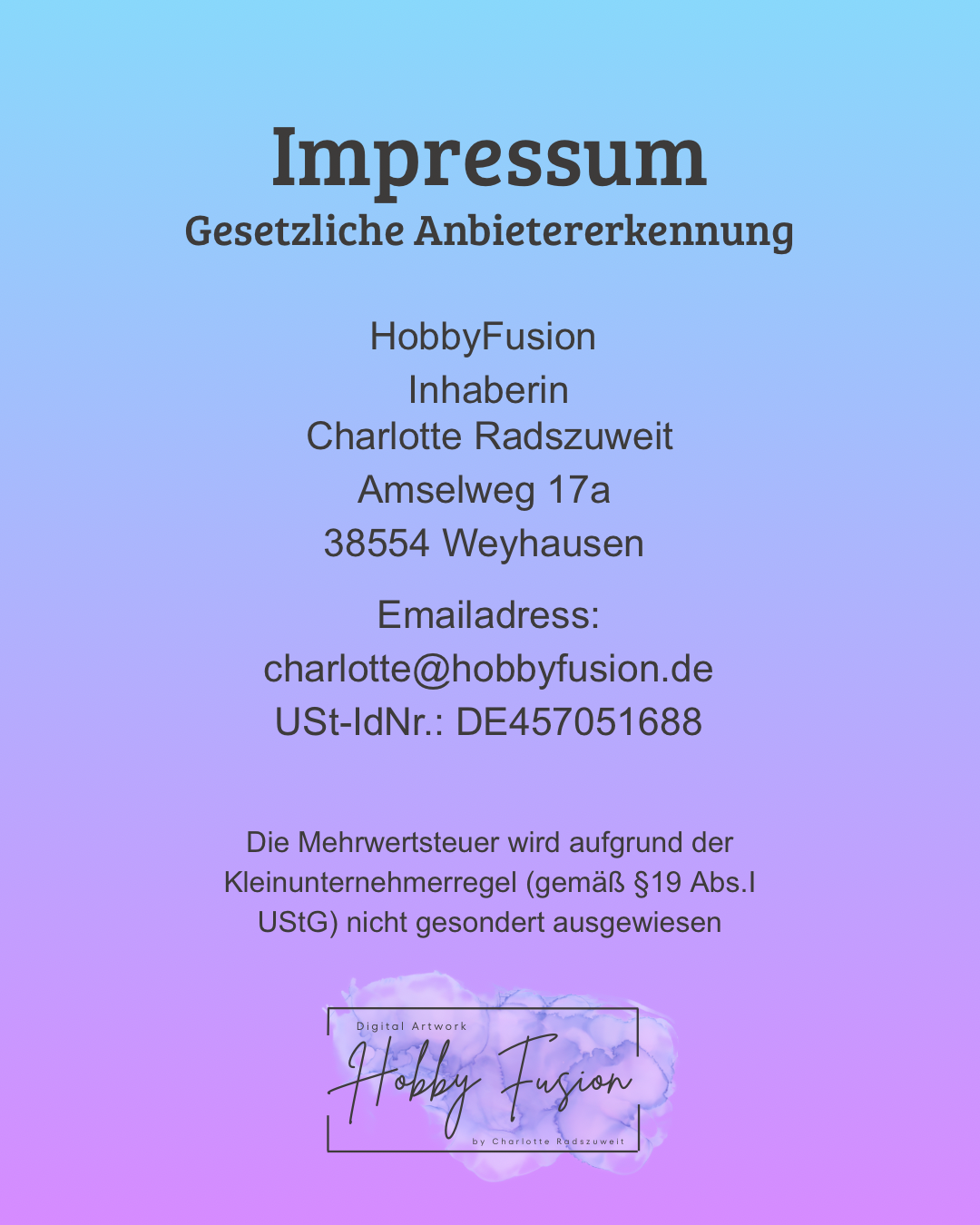 Rechtliche Angaben des Impressums